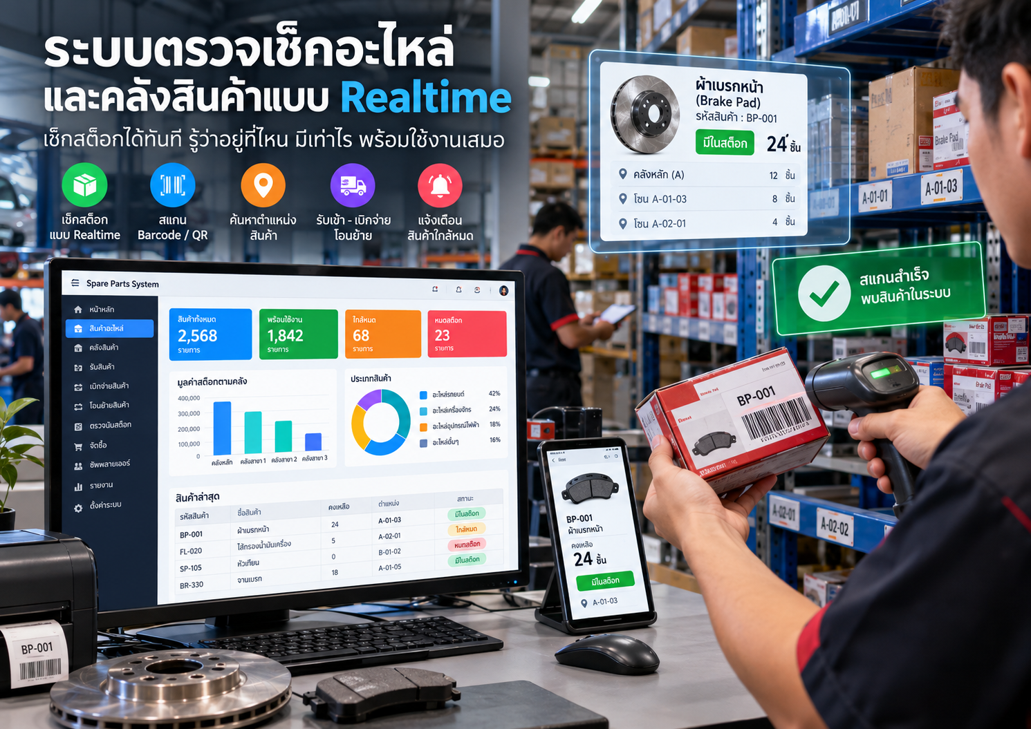 ระบบจัดการอะไหล่และคลังสินค้า
